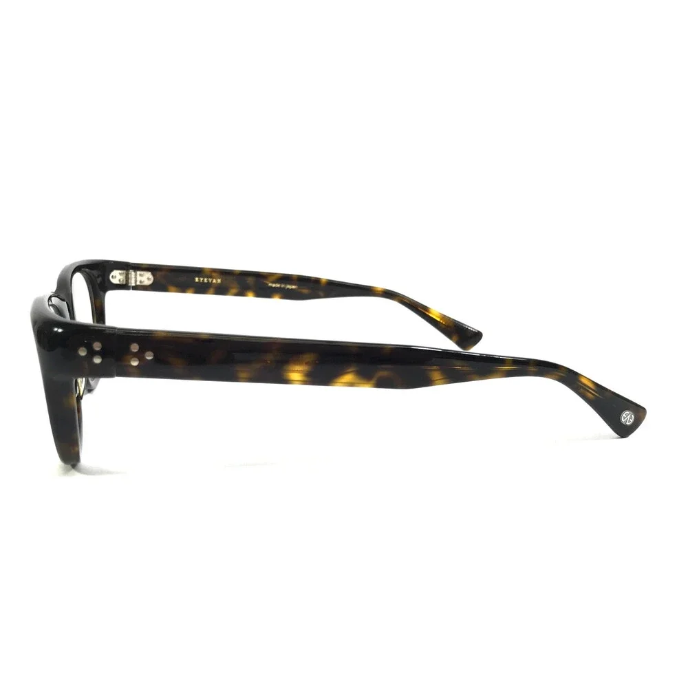 Eyevan Eyeglasses Frames Malecon-E DT Dark Tortoise Horn Rim Browline 51-21-145